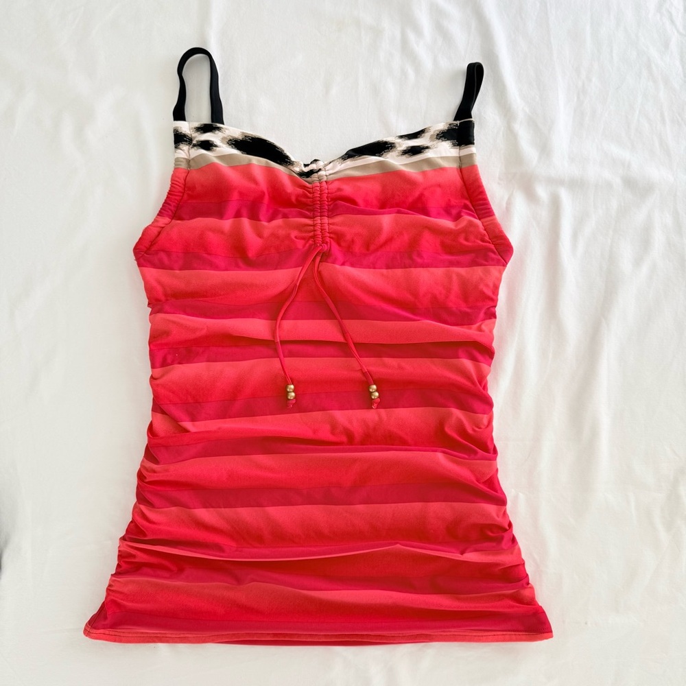 Coco Reef‎ Women's 38C Tankini Top Sunset Ombre Underwire Bra Adjustable Straps
